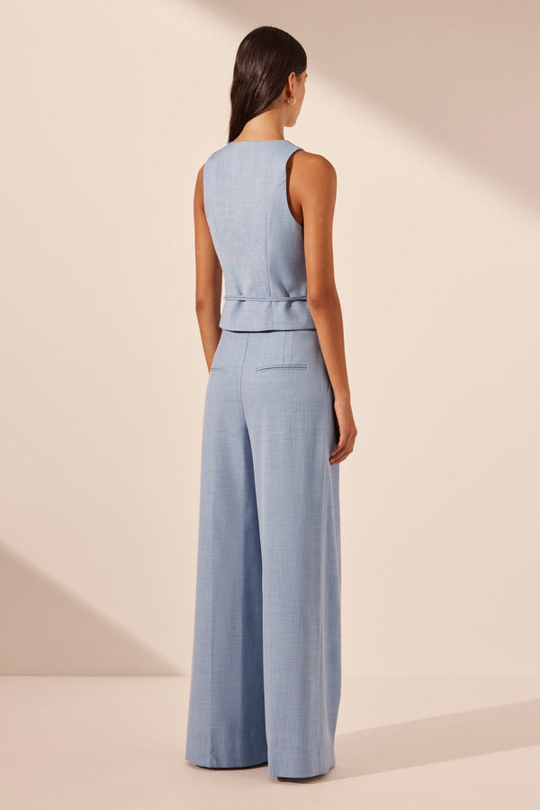 ASHER BELTED VEST - CHAMBRAY BLUE_B