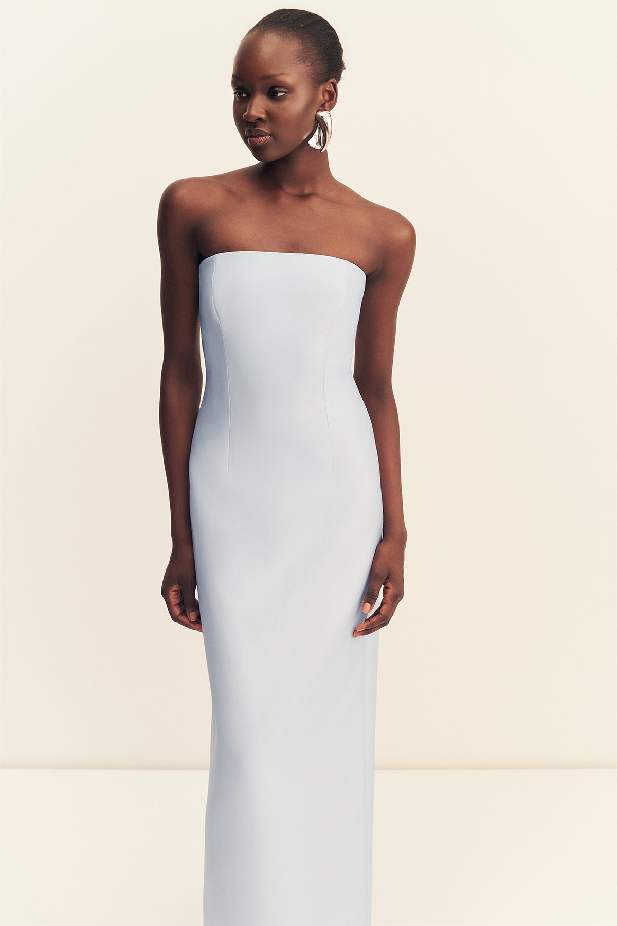 Otis Strapless Panelled Maxi Dress | Sky | Dresses | Shona Joy