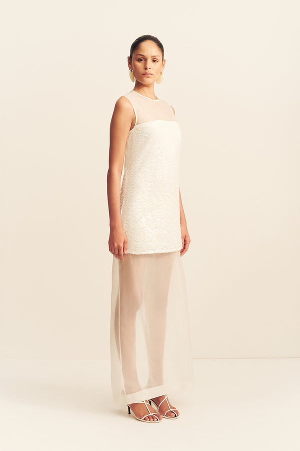 AMERIE SILK SEQUIN MAXI DRESS - GLISTEN