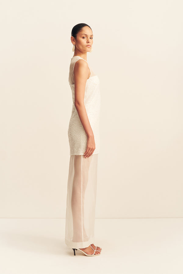 AMERIE SILK SEQUIN MAXI DRESS - GLISTEN