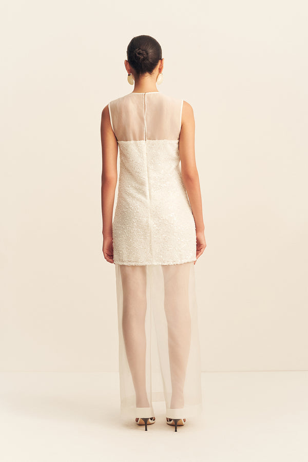 AMERIE SILK SEQUIN MAXI DRESS - GLISTEN