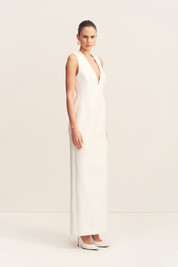 Otis Plunged Fitted Maxi Dress | Ivory | Dresses | Shona Joy Shona Joy US Otis Plunged Fitted Maxi Dress | Ivory | Dresses | Shona Joy Shona Joy US