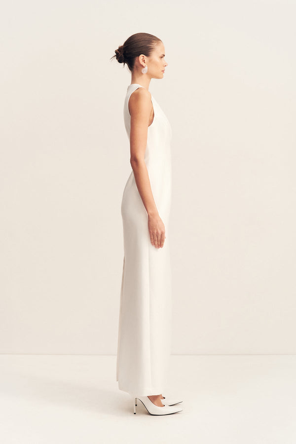 Shona Joy - Otis Plunged Fitted Maxi Dress - Ivory - Bridesmaids Dress Shona Joy - Otis Plunged Fitted Maxi Dress - Ivory - Bridesmaids Dress