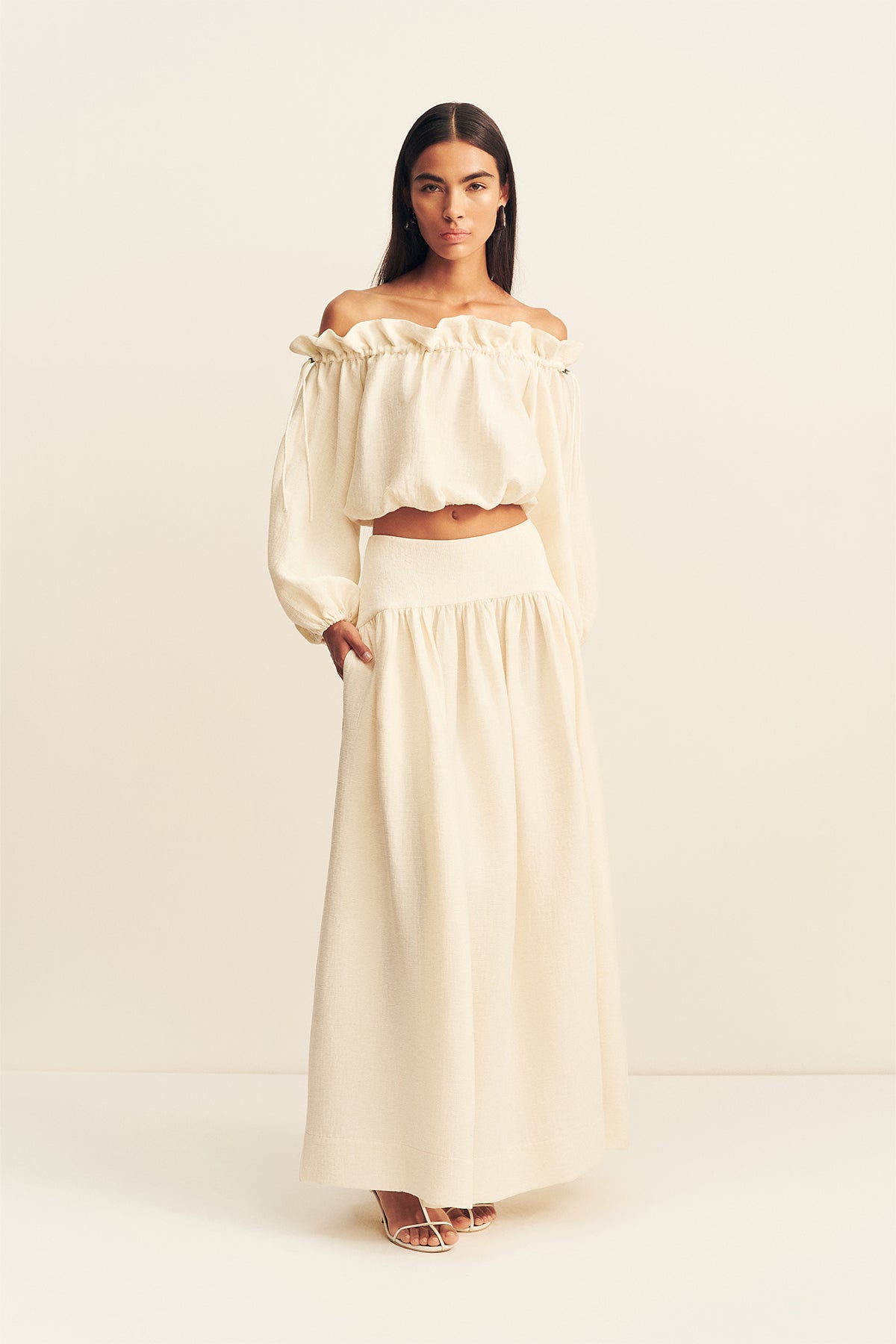 Jasper Linen Blend Maxi Skirt | Resin | Skirts | Shona Joy – Shona