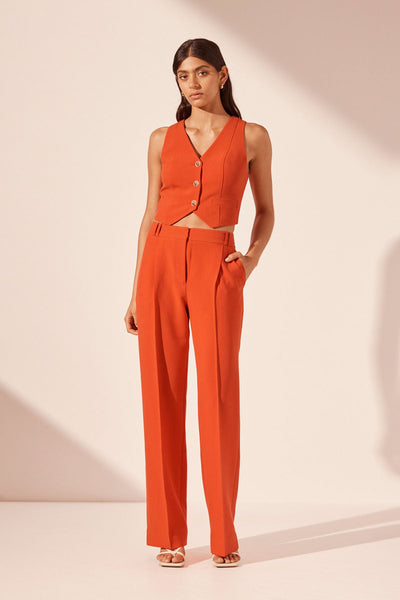 IRENA MID RISE PANT | HIBISCUS | PANTS | SHONA JOY – Shona Joy US