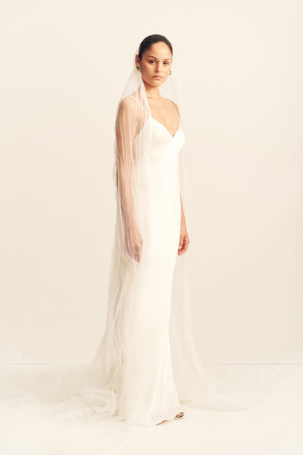 Shona Joy - Halo Pleated Veil - Ivory - Bridesmaids Dress Shona Joy - Halo Pleated Veil - Ivory - Bridesmaids Dress