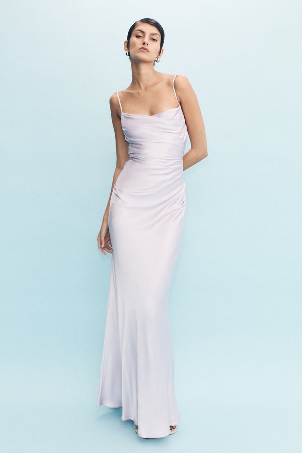 LA LUNE LACE BACK MAXI DRESS - LILAC_C