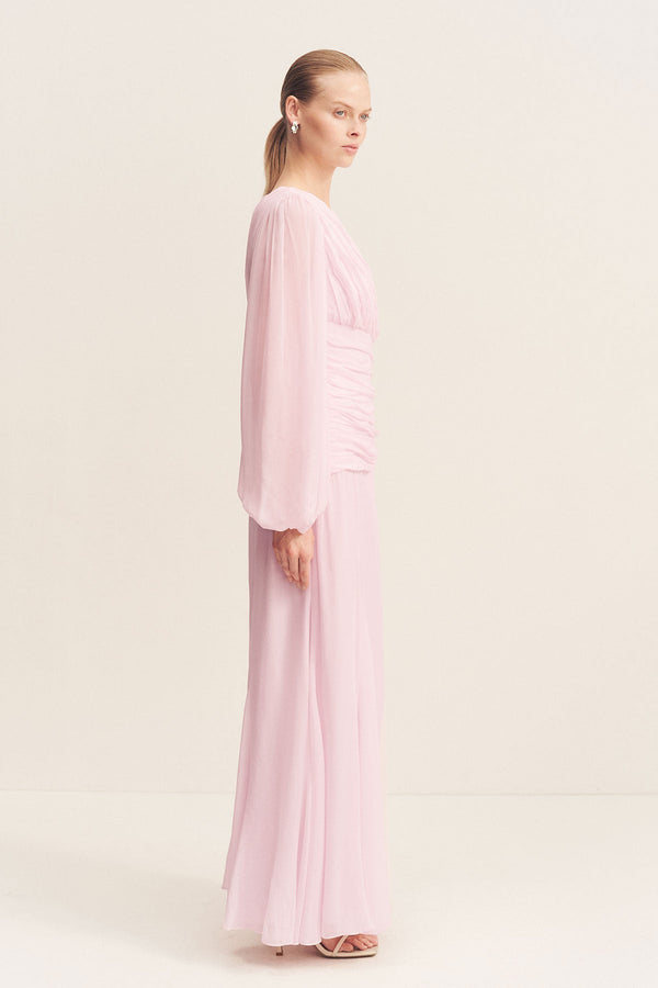 AMINA SIDE SPLIT MAXI DRESS - FAIRYFLOSS_S