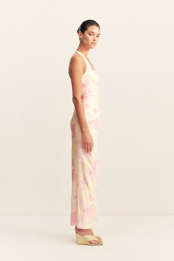 ADDISON DRAPED HALTER MAXI DRESS
