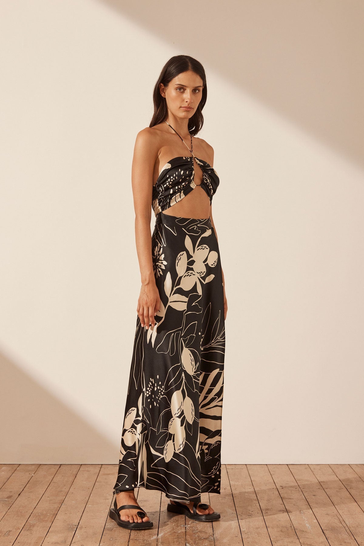 Summer In Capri Printed Cut Out Maxi Dress – Haute2Wear