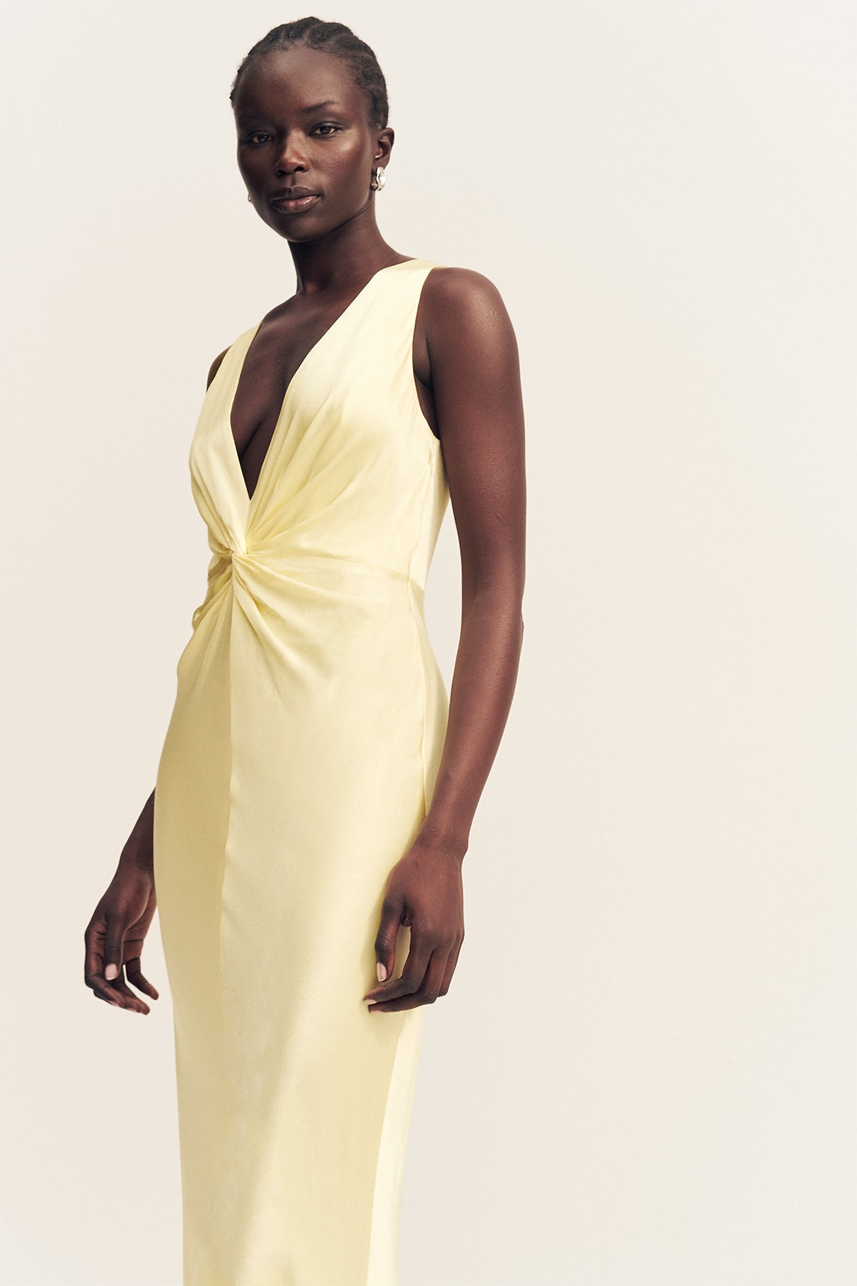 La Lune Low Twist Maxi Dress | Lemon | Dresses | Shona Joy – Shona