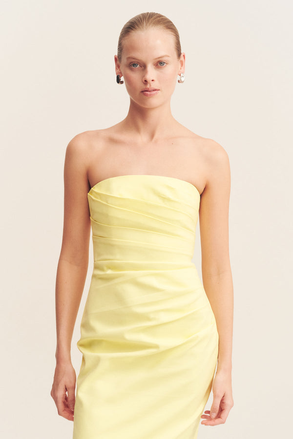 Lani Strapless Draped Maxi Dress | Lemonade | Dresses | Shona Joy Shona Joy US Lani Strapless Draped Maxi Dress | Lemonade | Dresses | Shona Joy Shona Joy US