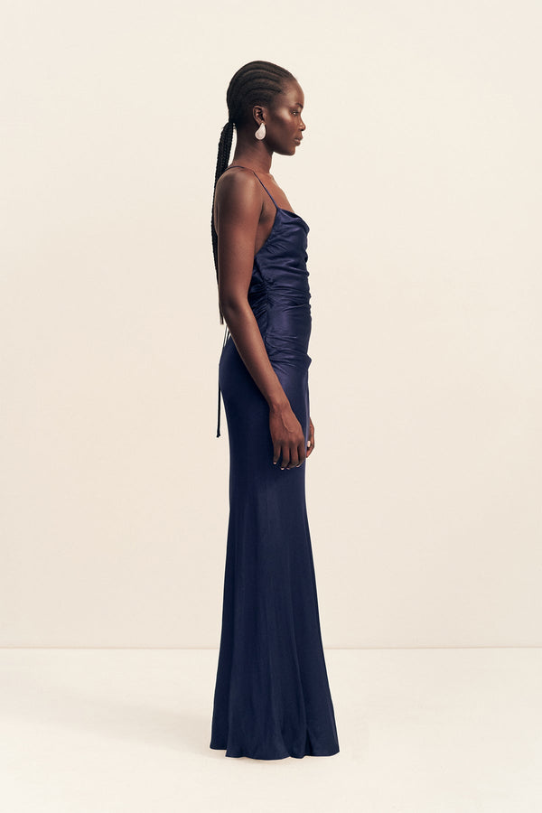 Shona Joy - La Lune Lace Back Maxi Dress - Midnight