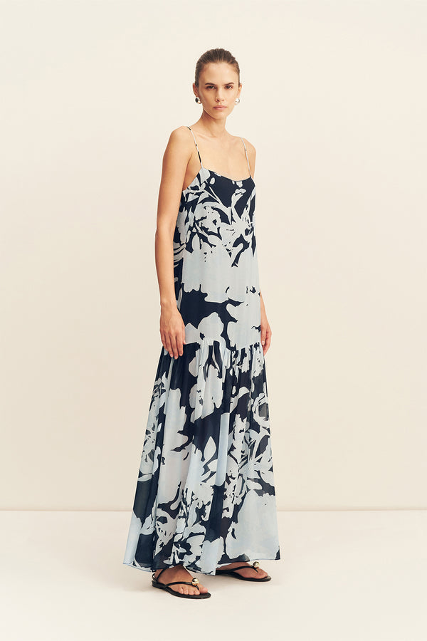 ALEYNA DROPPED WAIST MAXI DRESS