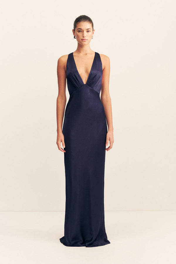 Shona Joy Plunge Back Maxi Dress - Midnight - 2 US / 6 AU Shona Joy Plunge Back Maxi Dress - Midnight - 2 US / 6 AU