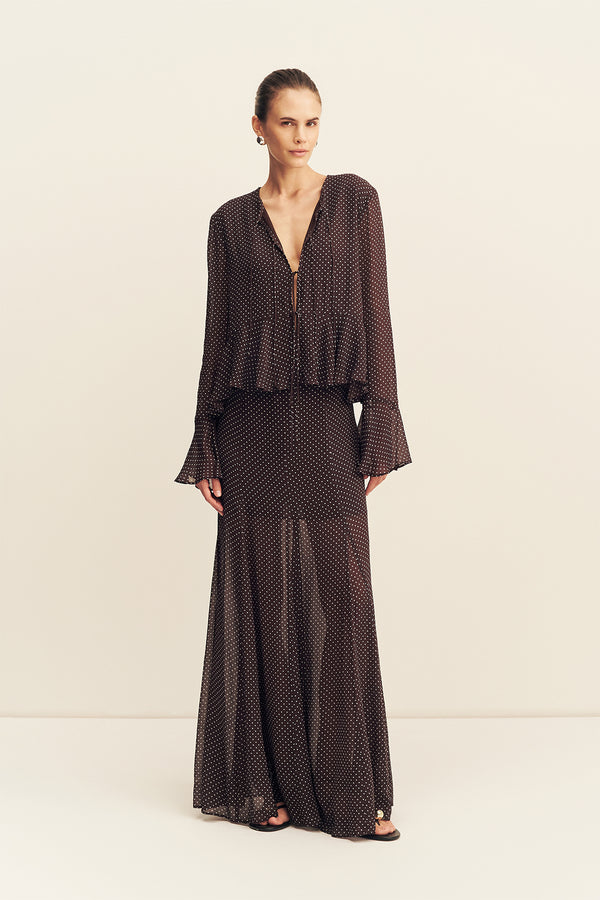MADDOX PANELLED MAXI SKIRT