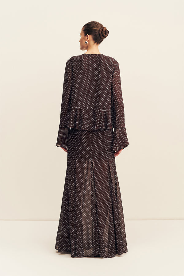 MADDOX PANELLED MAXI SKIRT