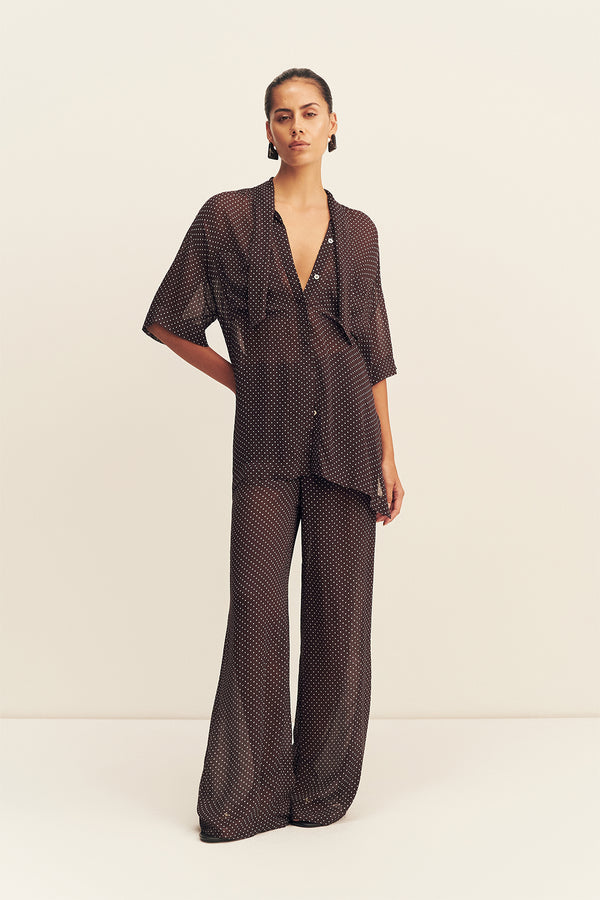 MADDOX SHORT SLEEVE NECK TIE SHIRT_F