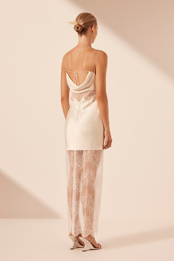 Shona Joy - La Lune Cumulus Silk Lace Maxi Dress - Ivory - Bridesmaids Dress Shona Joy - La Lune Cumulus Silk Lace Maxi Dress - Ivory - Bridesmaids Dress