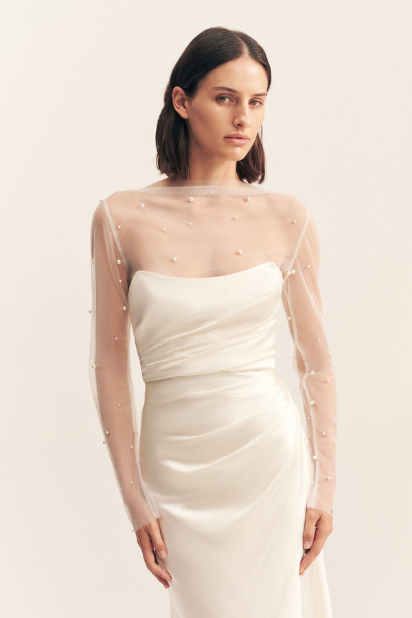 OPALINE SHEER PEARL TOP