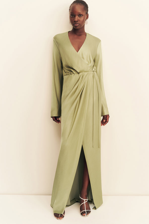 La Lune Long Sleeve Wrap Maxi Dress | Fern | Dresses | Shona Joy Shona Joy US La Lune Long Sleeve Wrap Maxi Dress | Fern | Dresses | Shona Joy Shona Joy US