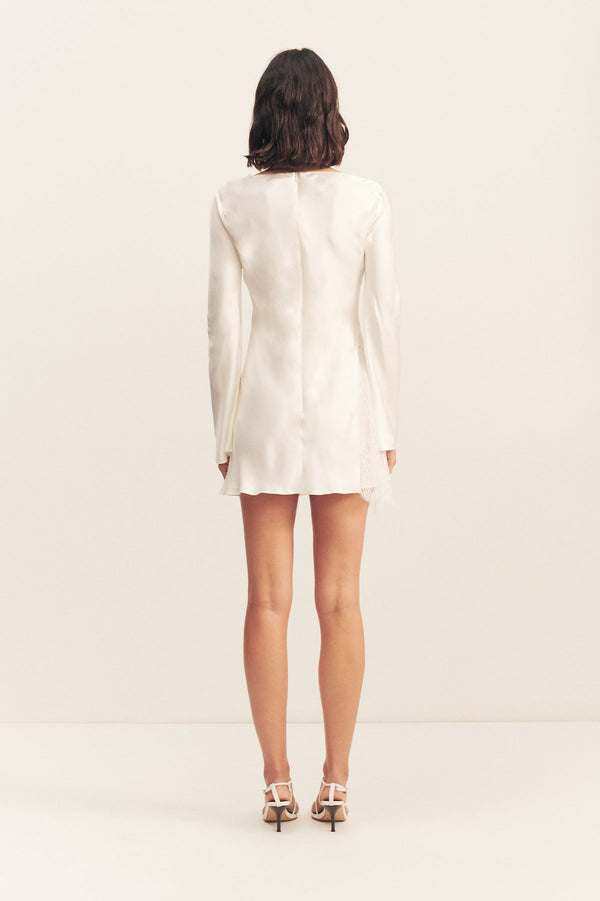Shona Joy - Allegra Lace Panelled Micro Mini Dress - Ivory - Bridesmaids Dress Shona Joy - Allegra Lace Panelled Micro Mini Dress - Ivory - Bridesmaids Dress
