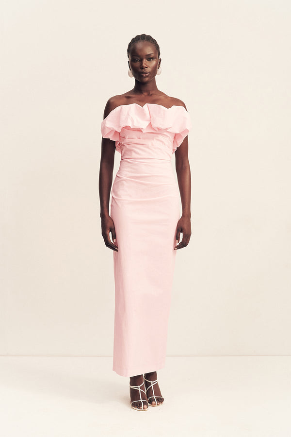 CAMPBELL STRAPLESS BUBBLE MAXI DRESS - BALLERINA_F