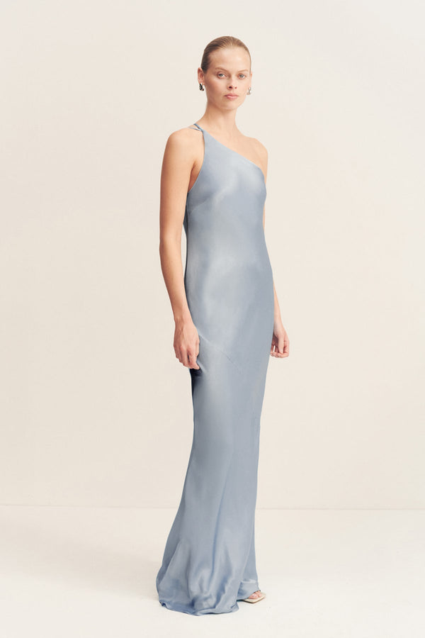 La Lune One Shoulder Cowl Back Maxi Dress | Powder Blue | Dresses | Shona Joy Shona Joy US La Lune One Shoulder Cowl Back Maxi Dress | Powder Blue | Dresses | Shona Joy Shona Joy US