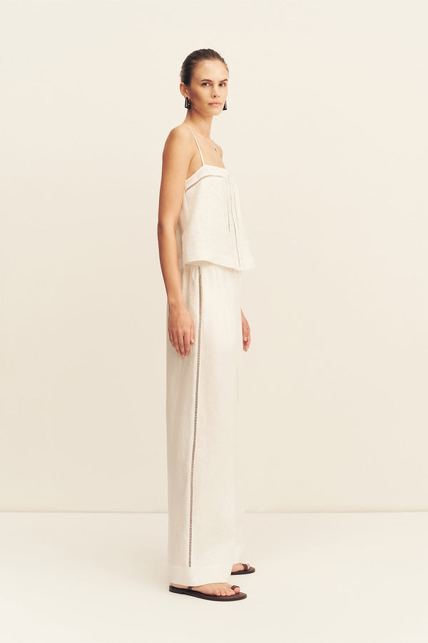 TOMMY LINEN CAMI - IVORY