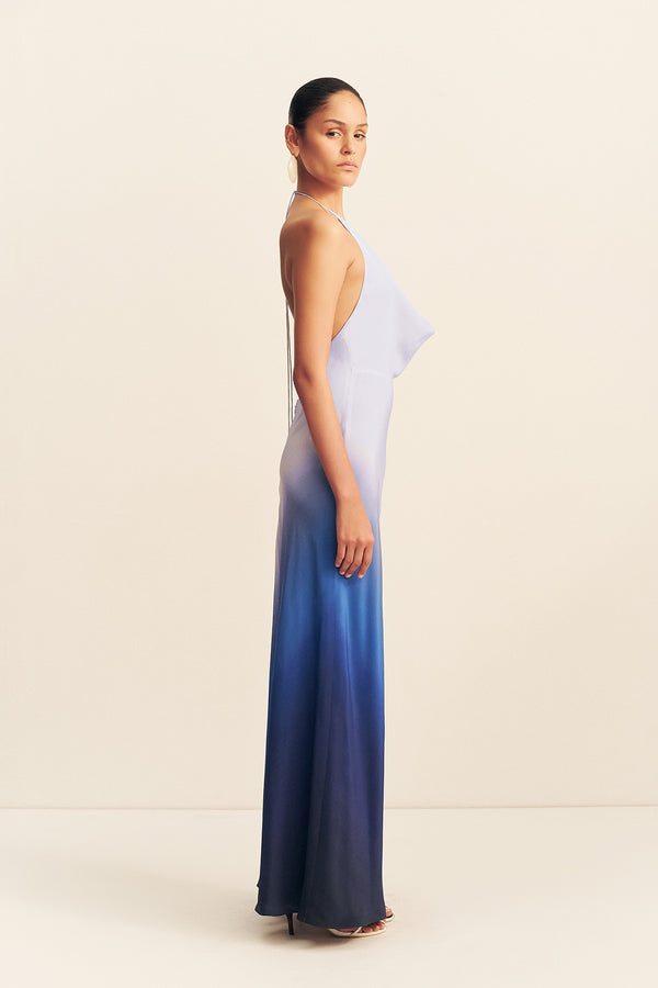 LOTTIE SILK LOW COWL MAXI DRESS