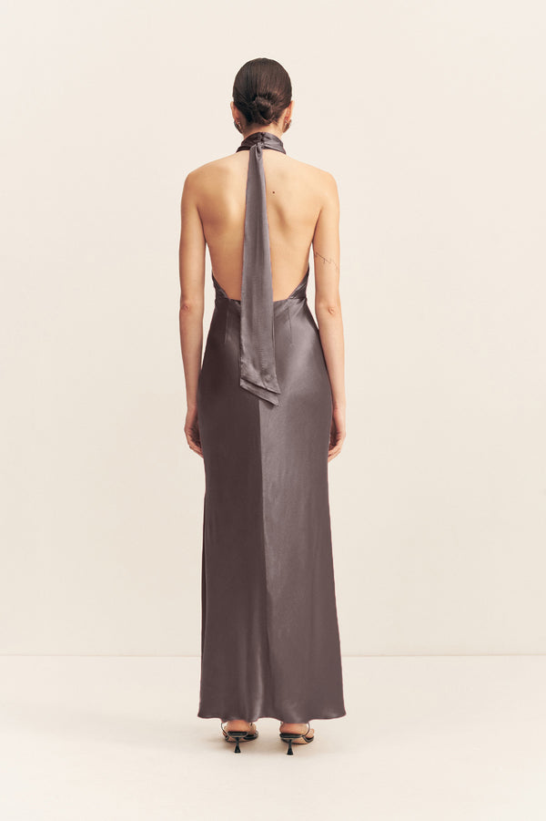 La Lune Halter Neck Maxi Dress | Graphite | Dresses | Shona Joy Shona Joy US La Lune Halter Neck Maxi Dress | Graphite | Dresses | Shona Joy Shona Joy US