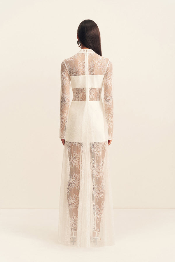 Shona Joy - Labyrinth Lace High Neck Maxi Dress - Ivory - Bridesmaids Dress Shona Joy - Labyrinth Lace High Neck Maxi Dress - Ivory - Bridesmaids Dress