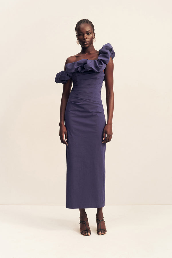 Digiflavor Geek Bar Skywalker Flavor Campbell Ruffle Draped Maxi Dress | Midnight | Dresses Digiflavor Geek Bar Skywalker Flavor Campbell Ruffle Draped Maxi Dress | Midnight | Dresses