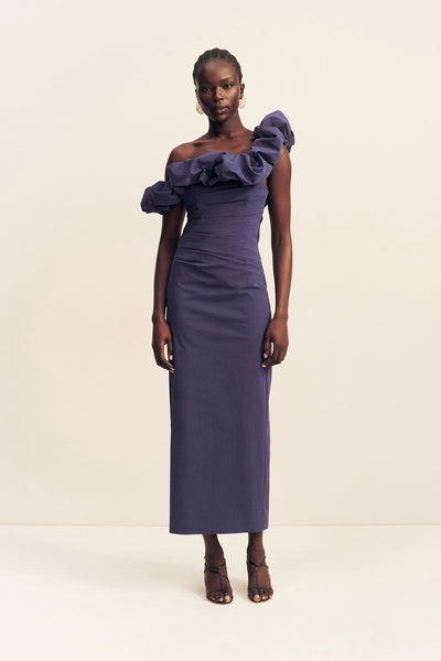 トップス ohga RUFFLE SHOULDER 171_Ruffle_Draped_Maxi_Dress_1
