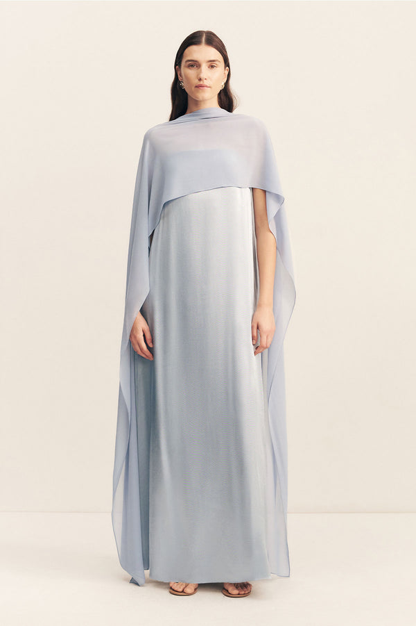 blue dress scarf Shona Joy - Lucent Scarf - Powder Blue