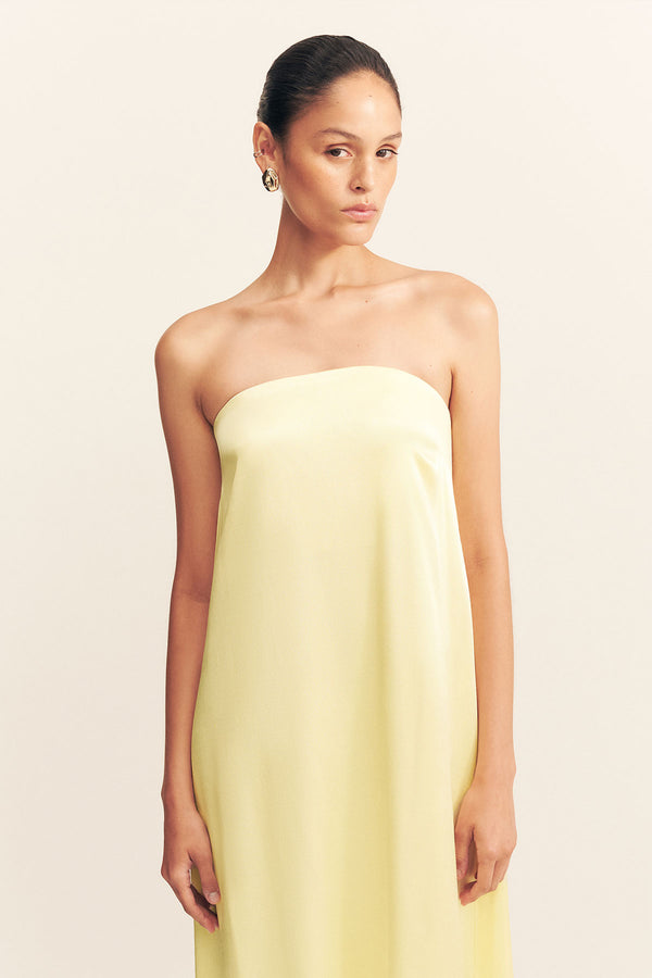 Shona Joy - La Lune Strapless Column Maxi Dress - Lemon - Designer Bridesmaids Dress Shona Joy - La Lune Strapless Column Maxi Dress - Lemon - Designer Bridesmaids Dress