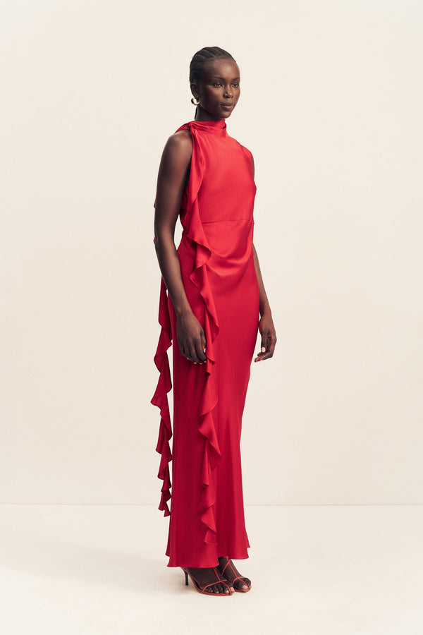 Shona Joy - Agnes Draped Ruffle Maxi Dress Shona Joy - Agnes Draped Ruffle Maxi Dress