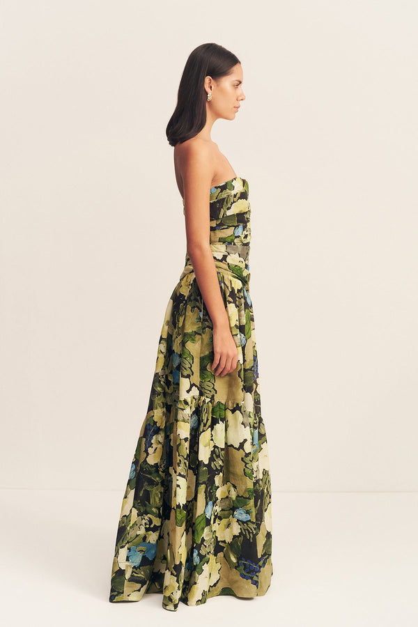 WEYES STRAPLESS TIERED MAXI DRESS_S