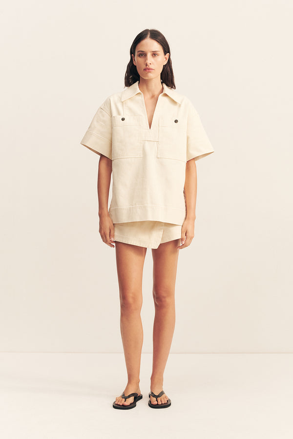 SIERRA PULLOVER TOP - CREAM_F