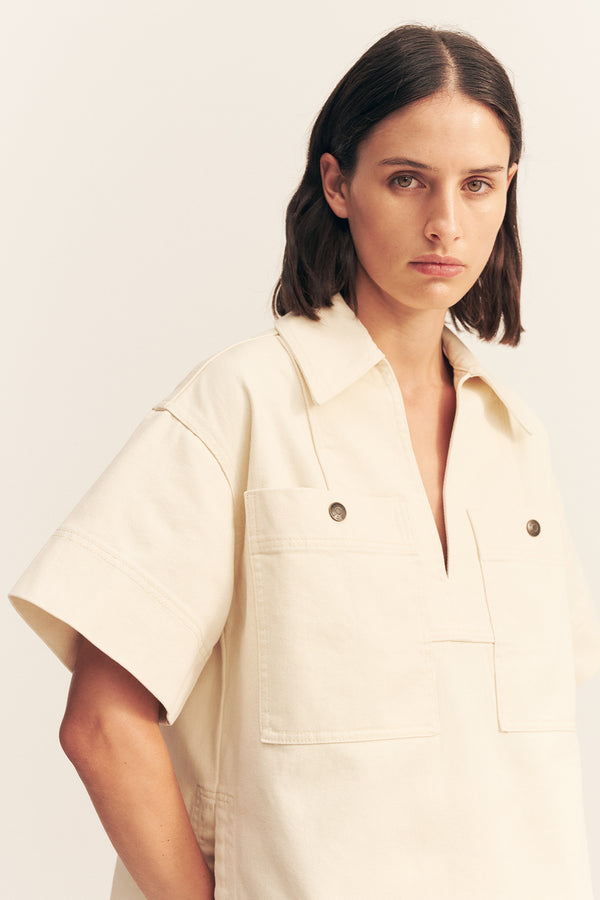 SIERRA PULLOVER TOP - CREAM