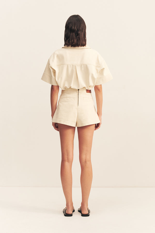 SIERRA WRAP DETAIL SKORT - CREAM