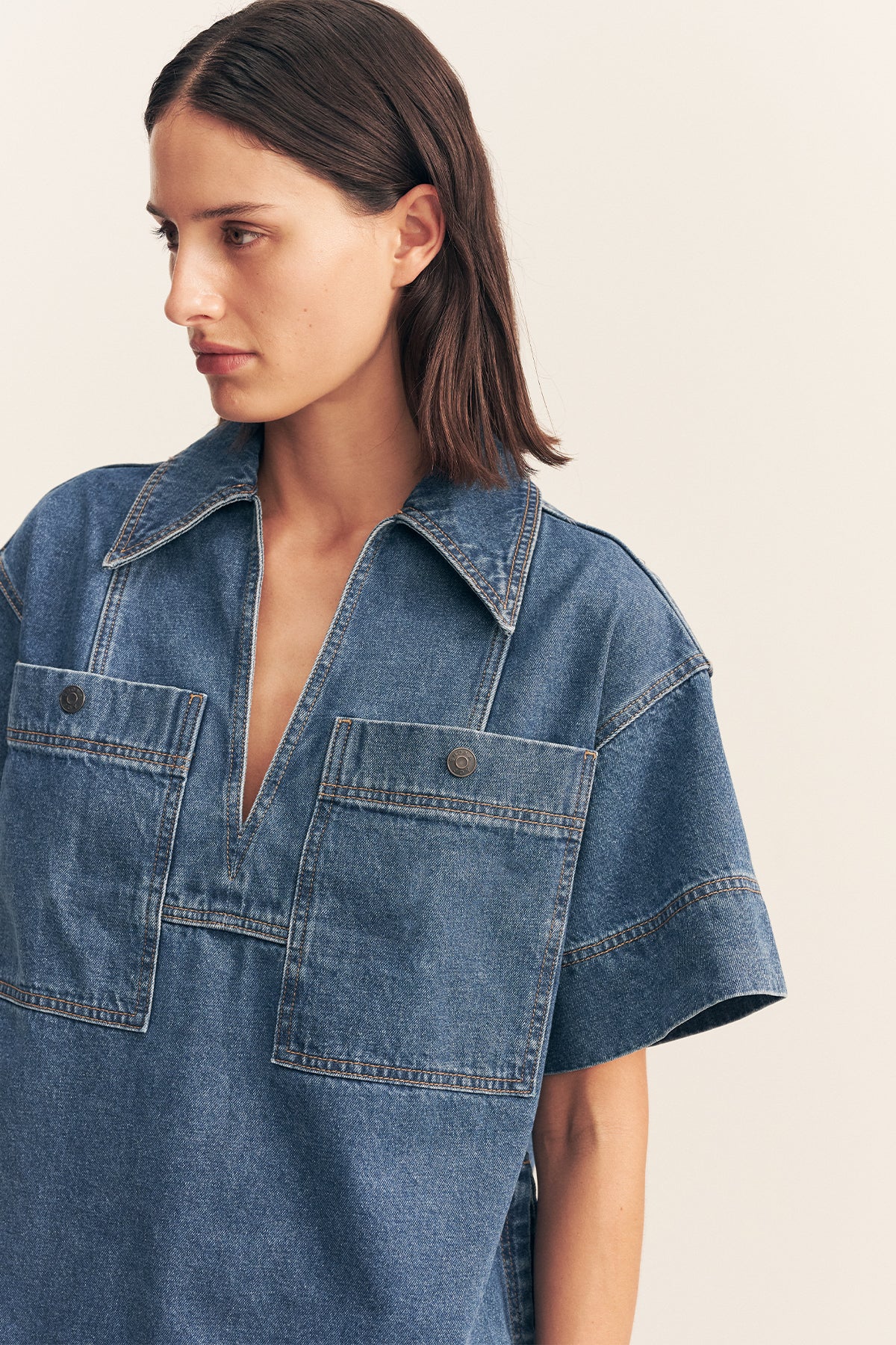 Raquel Pullover Top | Vintage Blue | Tops | Shona Joy – Shona Joy US