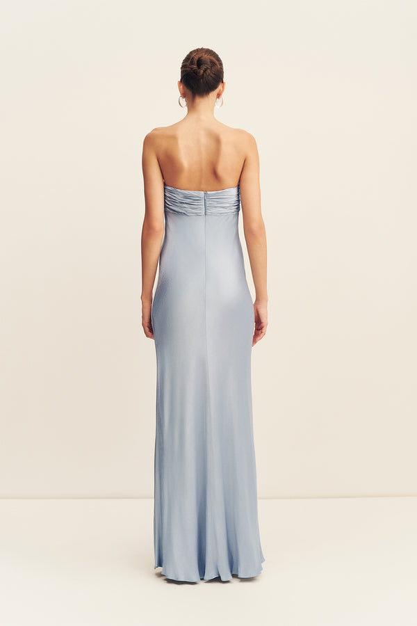 Shona Joy - La Lune Strapless Ruched Bodice Maxi Dress - Powder Blue - Bridesmaids Dress Shona Joy - La Lune Strapless Ruched Bodice Maxi Dress - Powder Blue - Bridesmaids Dress