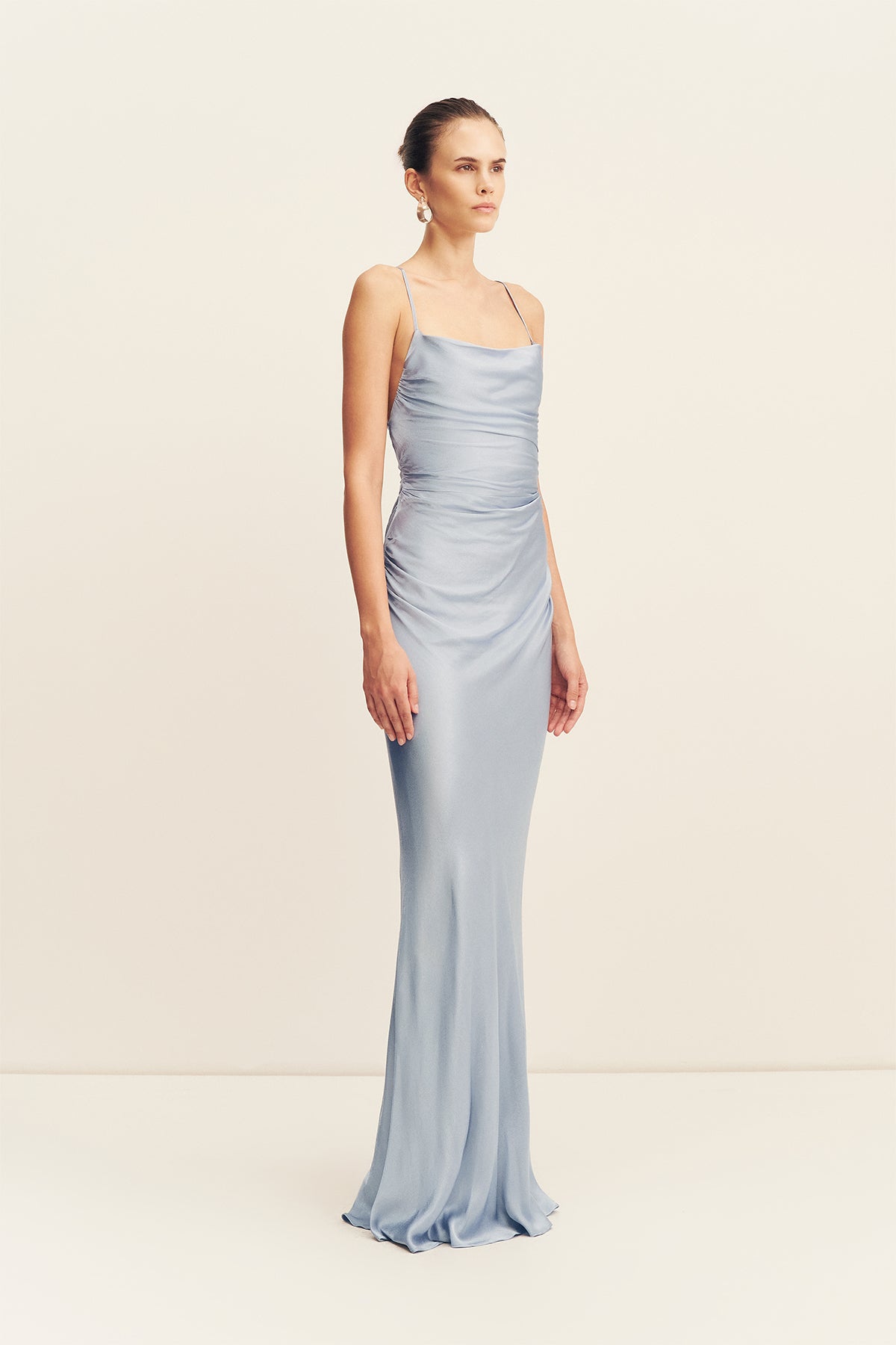 NOANOA ムーンドレス　ウニ柄 La Lune Lace Back Maxi Dress | Powder Blue | Dresses | Shona Joy
