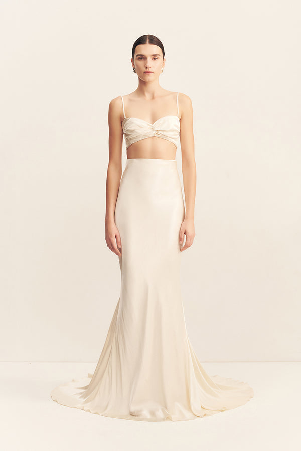 Shona Joy - La Lune Twist Front Bra Top - Cream - Bridal Dress Shona Joy - La Lune Twist Front Bra Top - Cream - Bridal Dress