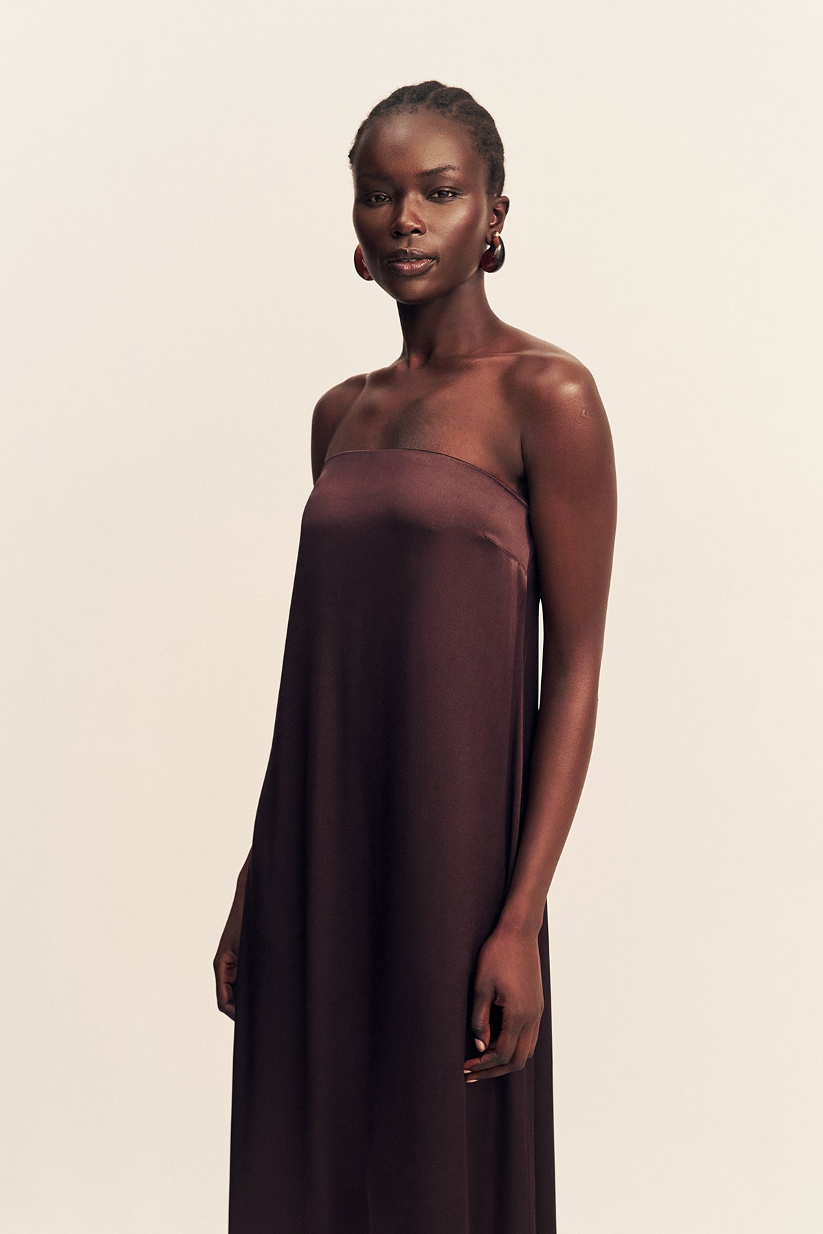La Lune Strapless Column Maxi Dress | Espresso | Dresses | Shona