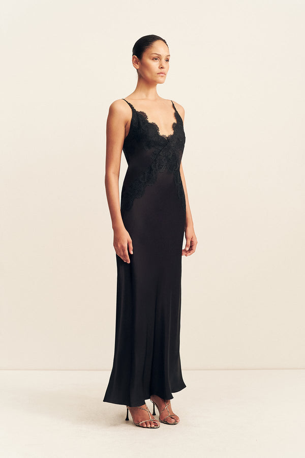 Shona Joy - Simona Lace Slip Maxi Dress - Black Shona Joy - Simona Lace Slip Maxi Dress - Black