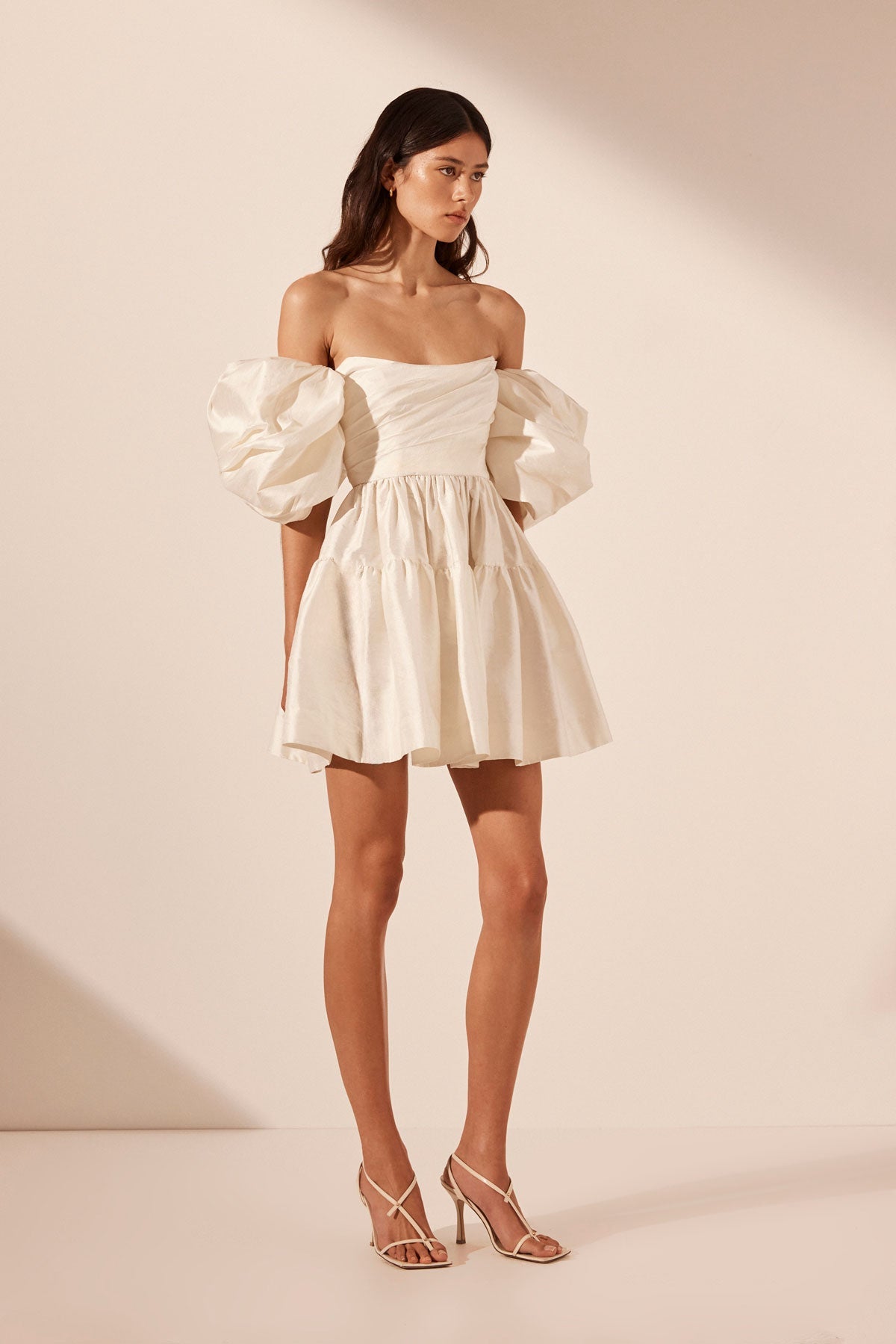Lace Corset Detail Draped Mini Dress