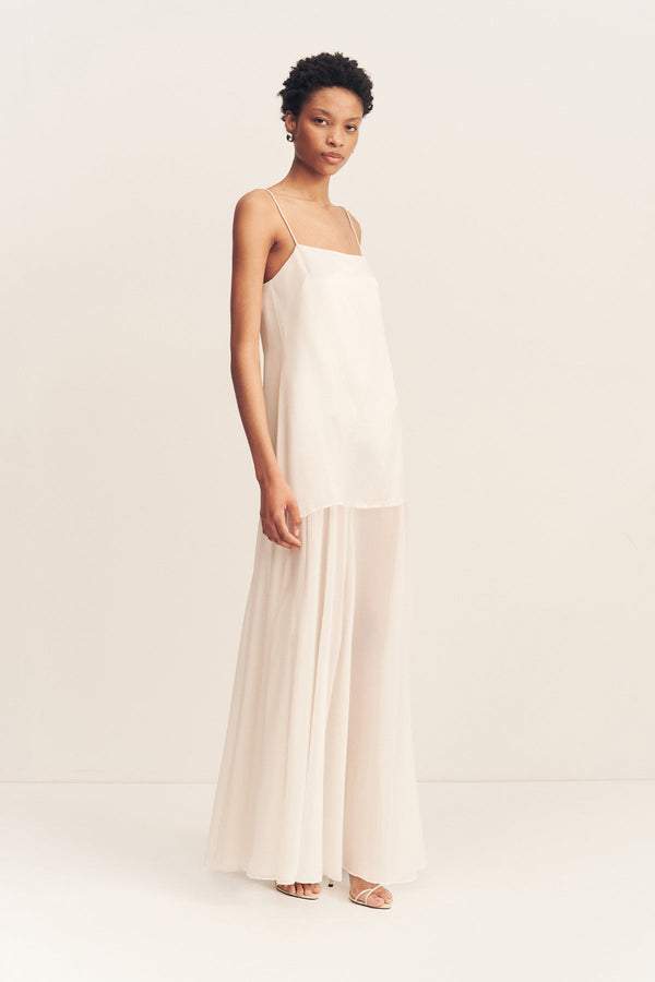 MORAYA DROPPED WAIST MAXI DRESS - IVORY_A