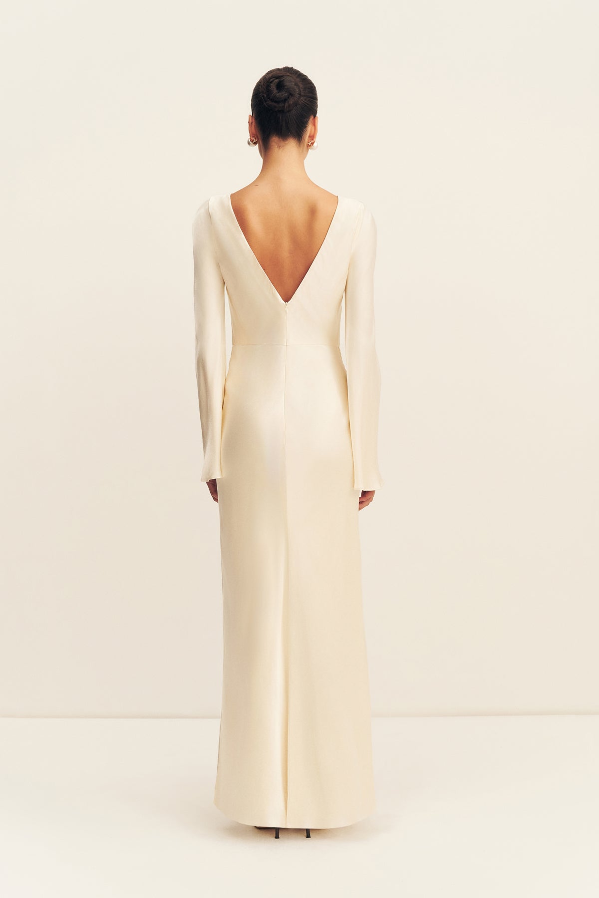 ワンピース louren slit sleeve jacquard flare dress slit sleeve jacquard flare dress – louren store